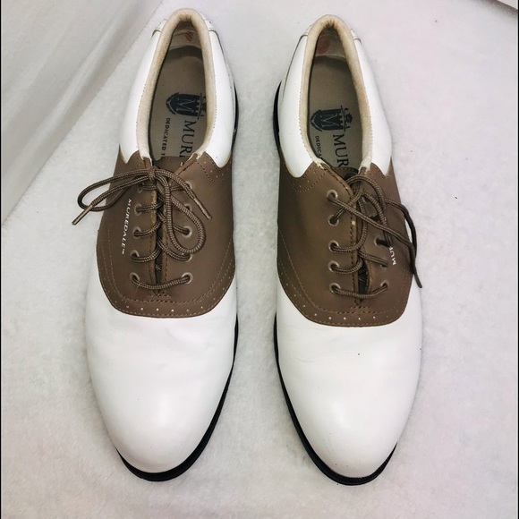 Muredale Leather Vintage Men’s Golf Saddle Shoes Cleats - Picture 15 of 15